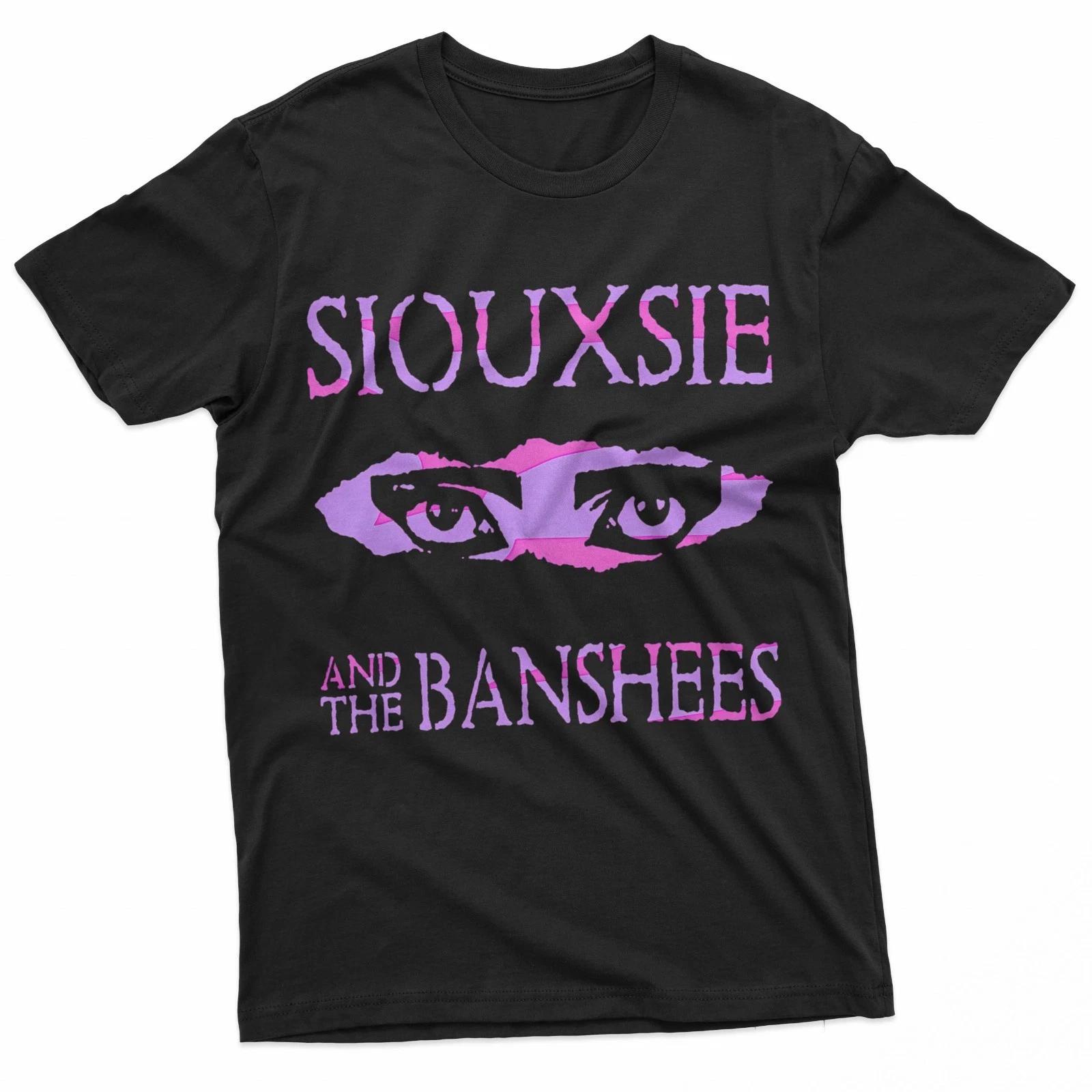 Duo Tone Siouxsie and The Banshees Post Punk Band 100% Cotton T-shirt Mens Tees Top 4XL