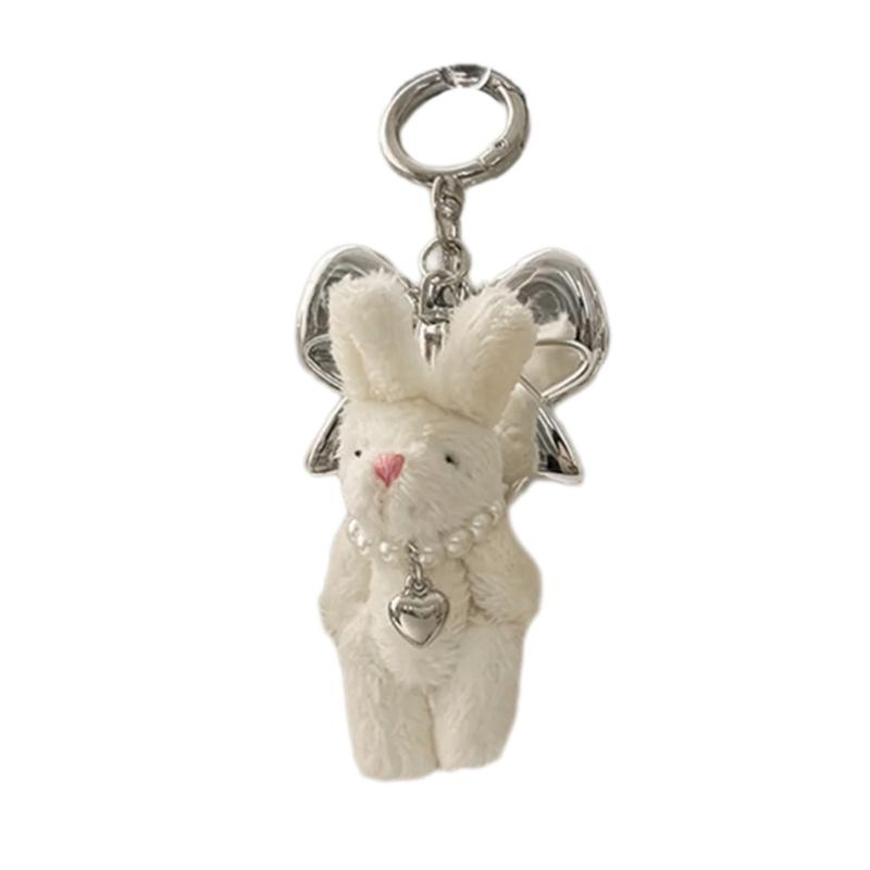 Eleganter Plüschbär-Schlüsselanhänger, weicher, pelziger Tieranhänger für Rucksäcke und Taschen, modisches Accessoire, Dekoration