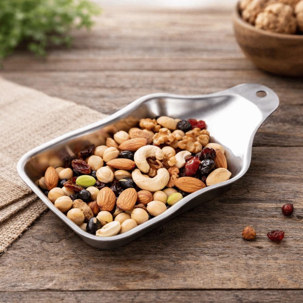 Stainless Steel Utensil Stand Stable Base Spoon Rest Nut Dishes Fruits Plates  Tableware Storage