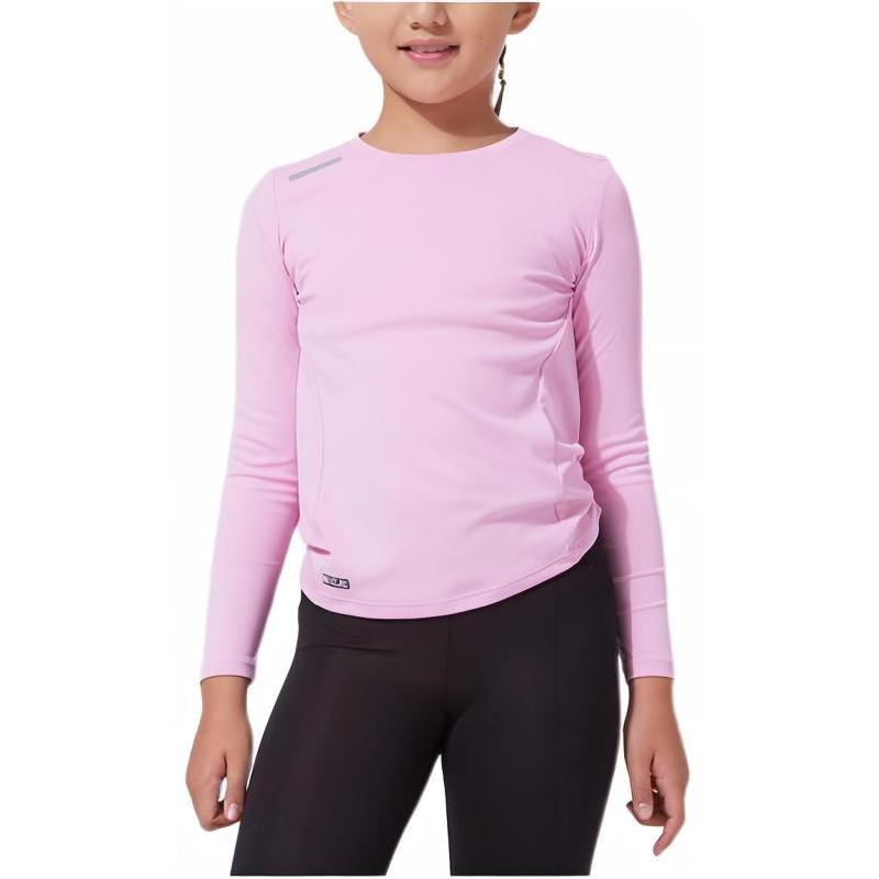 

DECATHLON Solid Colour Warm Quick Dry Training Long Sleeve Kids Sports Bra Children s Model 7-8 years old вишневый розовый