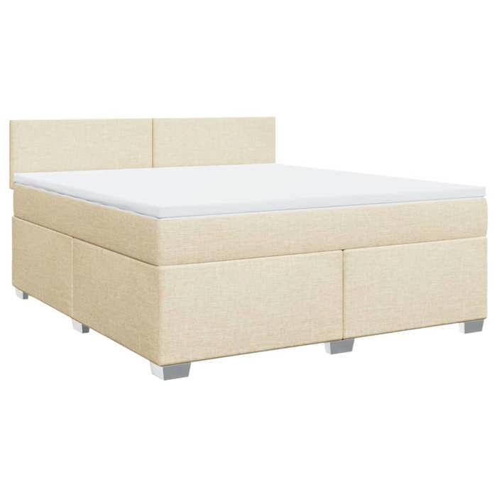 Maison Exclusive - Sommier à lattes de lit avec matelas Crème 180x200 cm Tissu