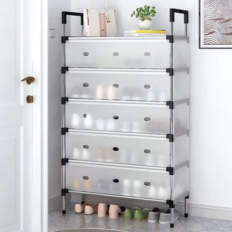 DIY Shoe Rack Save Space Bedroom High-capacity High Load-bearing Capacity Sturdy and Durable Modern Simplicity Metal Shoes Rack