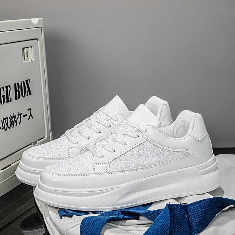 Herrenschuhe neue erhöhte Plattform Student weiße Schuhe trendige Sportarten rutschfest wasserdicht Board Schuhe vielseitige Paarschuhe