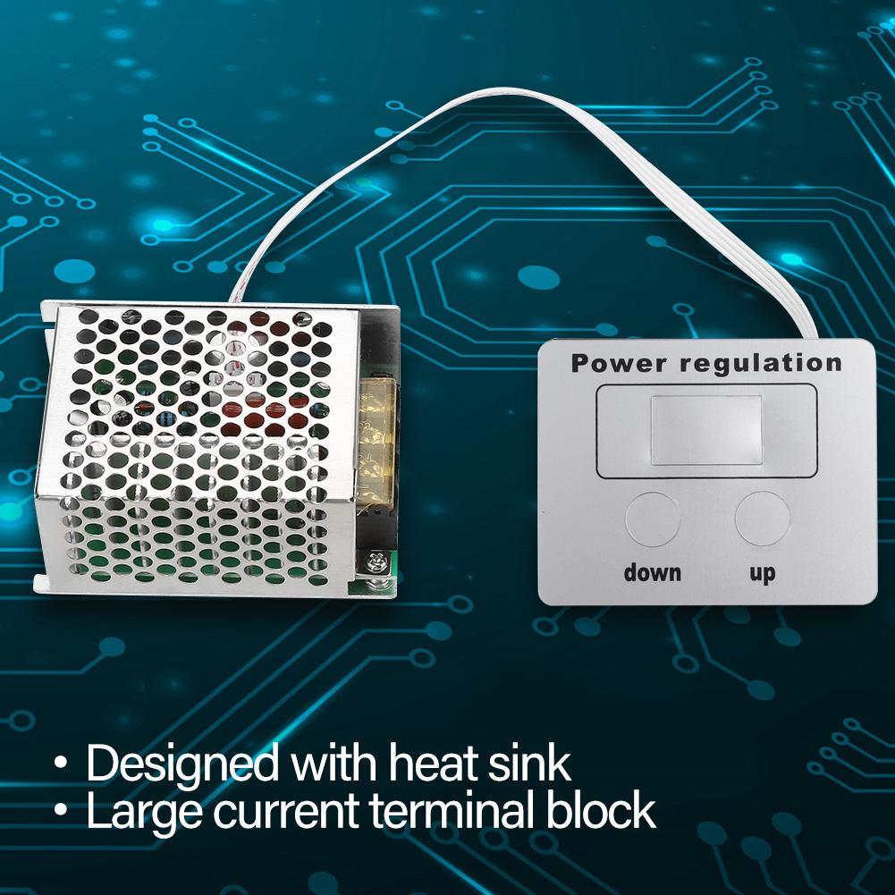 4000W SCR Digital Voltage Regulator Speed Control Dimmer Thermostat AC 220V