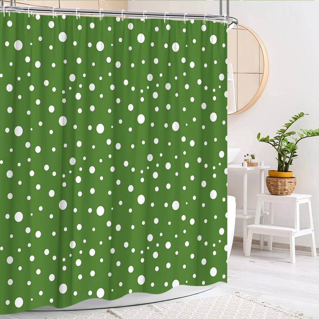 Simple Geometric Shower Curtain Modern Creative Circle Dot Colorful Nordic Bohemian Polyester Fabric Bathroom Decor Curtain Se