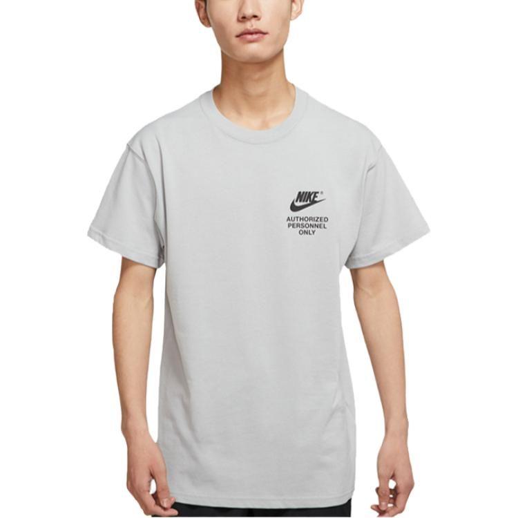 Nike T-shirt da uomo Grigio Girocollo Moderato DM6428-077