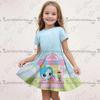 25-26 MINISO Zomer Cartoon Catch Teenieping 3DPrint Jurk Mode Kinderen Korte Mouw Prinsessenjurk Meisjes Feest Kinderkleding