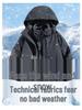 Men's Autumn/Winter Outdoor Windproof 3-in-1 Jacket with Detachable Fleece Lining - Couple Style