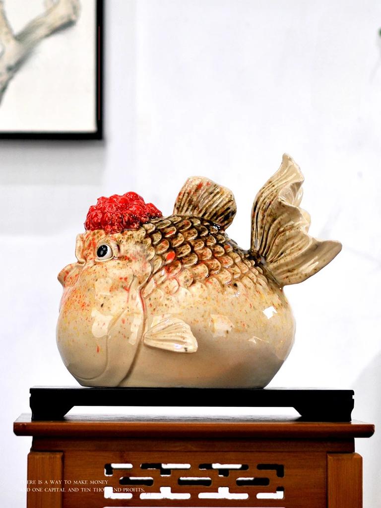 National Tide Ceramic Fish Decoration Modern Simple Household Creative Arts and Crafts Gifts Living Room Porch Table Decoration