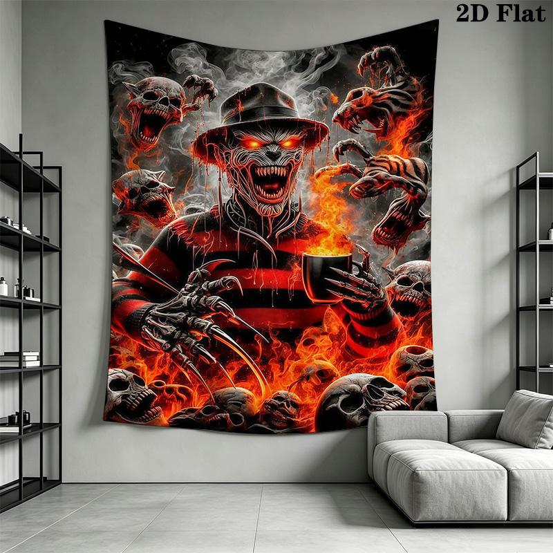 Scary Movie Poster Tapestry Tapestry Fashion Print Background Cloth Background Cloth Home Decor Work Of Art