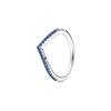 Shining Blue Wishbone 925 Silver Ring Women Ring 196316C02