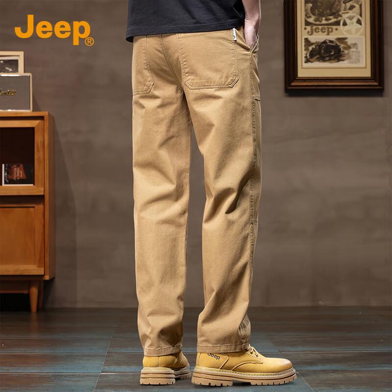 Jeep Men's Straight-Leg Cotton Casual Workwear Pants