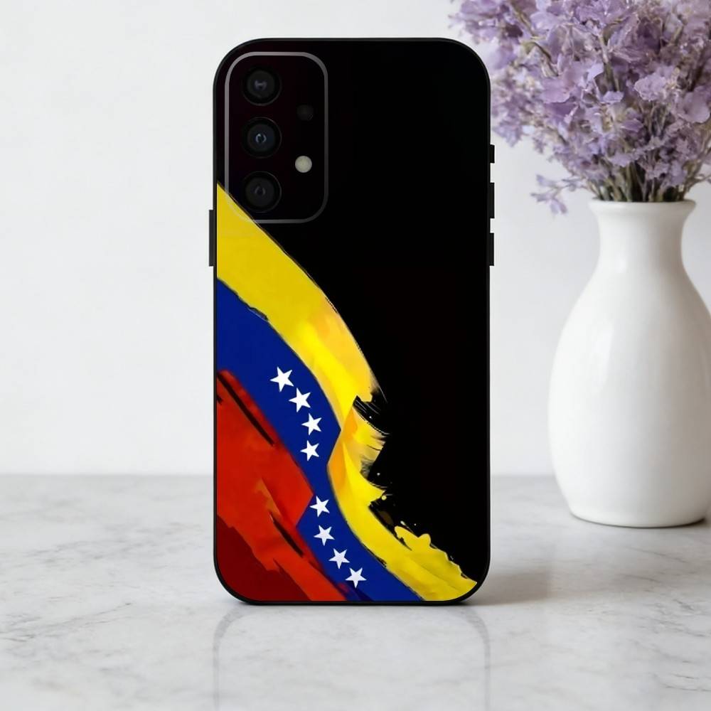 V-Venezuela-A F-Flag-G Phone Case For Samsung Galaxy A73,A72,A71,A70,A53,A52,A51,Soft Silicone Black Cover