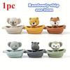 1/3Pcs Kids Bath Toys, Floating Animal & Stacking Boat Design, Squeeze Finger Puppets, Perfect for Holiday Gifts.