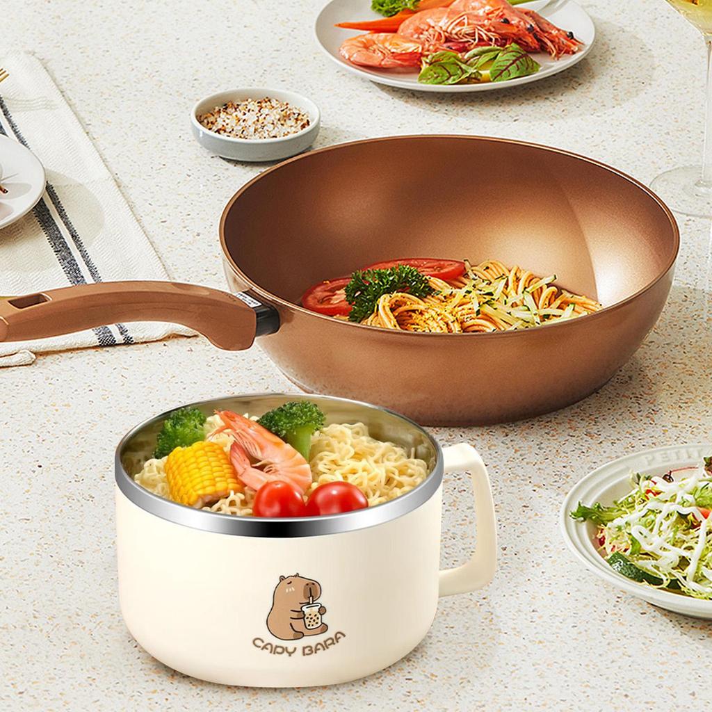 Noodle Bowl Set 1300ml Capybara Soup Bowl Microwave Safe Large Capacity Tableware For Everyday Dining Soup Noodle Salad Cereal
