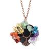 TikTok Live Retro Handmade Wire-Wrapped Crystal Tree of Life Heart Pendant Necklace N513