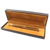 Great Dupont Ballpoint pen PG stripe with engraved logo and twist fastening gold mens Used