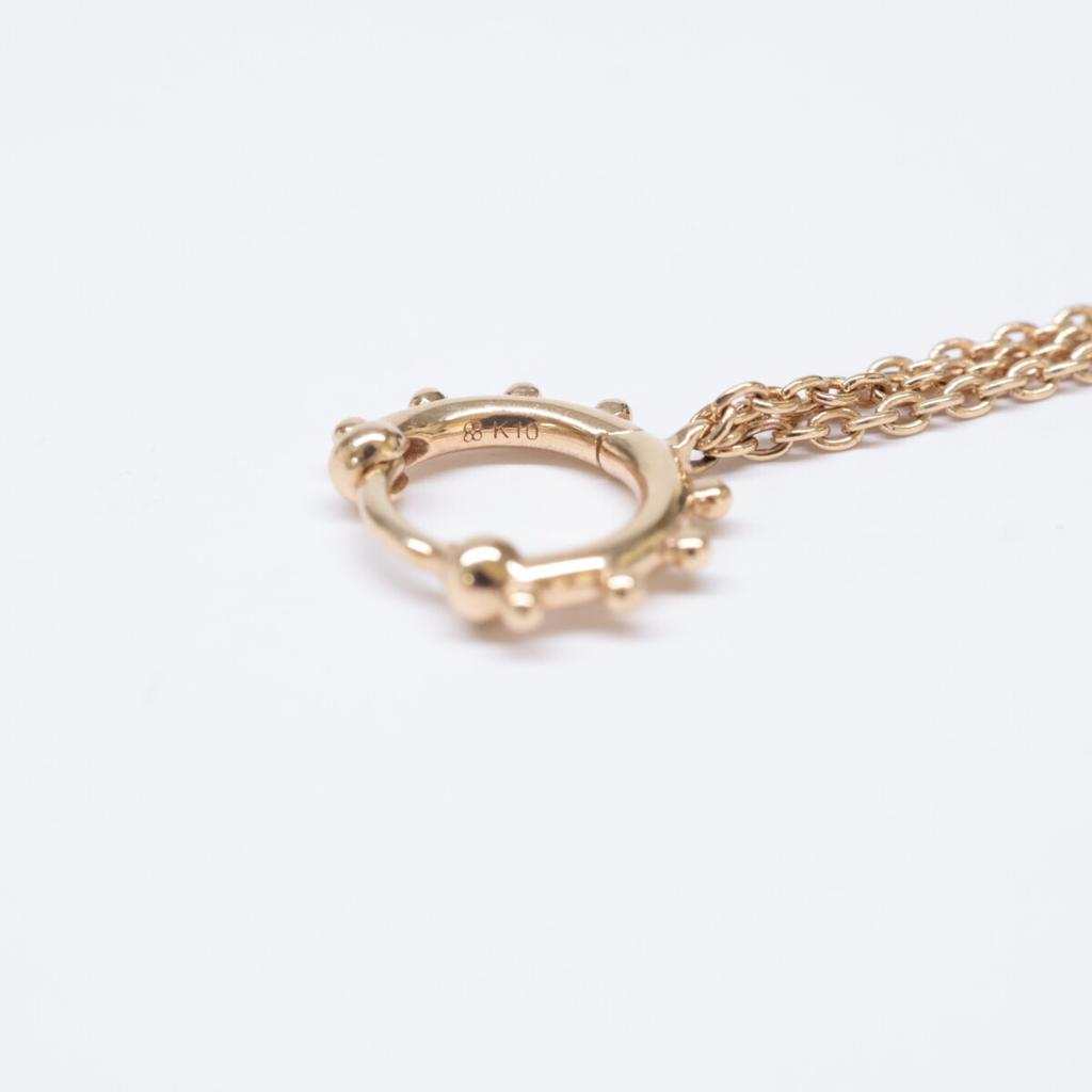 HIROTAKA [Excellent Condition] SA15KME K10 SEA ANEMONE Long Chain Huggie Hoop, Single Ear earring Yellow GoldUsed