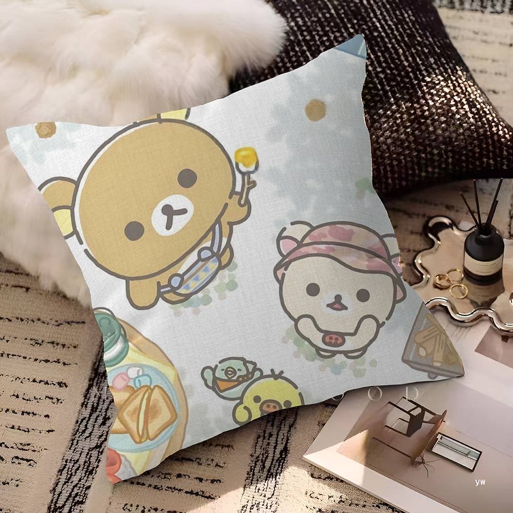 Cute Bear R-Rilakkumas Pillow Cover Sofa Cushion Cover Home Room Decoration Children Gift