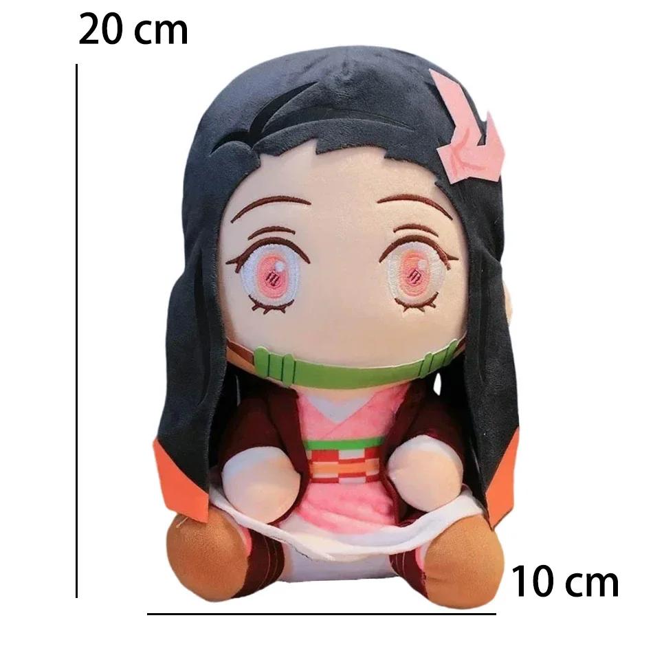 20cm Japonsko Démonický zabíječ Plyšové panenky Krásné Anime Kimetsu No Yaiba Kamado Tanjirou Nezuko Zenitsu Kyoujurou Hračky Dárky pro děti