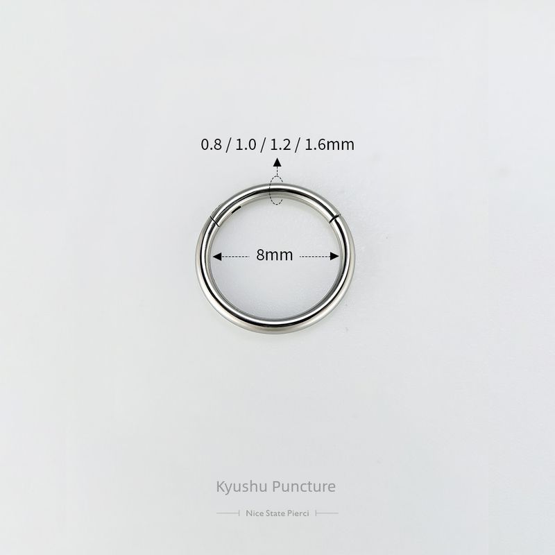 

Kyushu Puncture Medical Titanium Steel Lip Ring Closed Ring Seamless Simple Bracelet Labret Anti-Allergy Wear Fashion Puncture Ornament Rod Thickness 1.2*Inner Ring Distance 8mm
