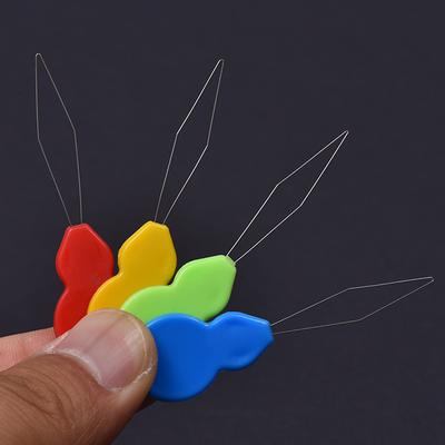 BEPAN Plastic Gourd Shaped Needle Threader Colorful Quick Threading Tool Easy Needle Guide Hand Stitch DIY Craft Supplies
