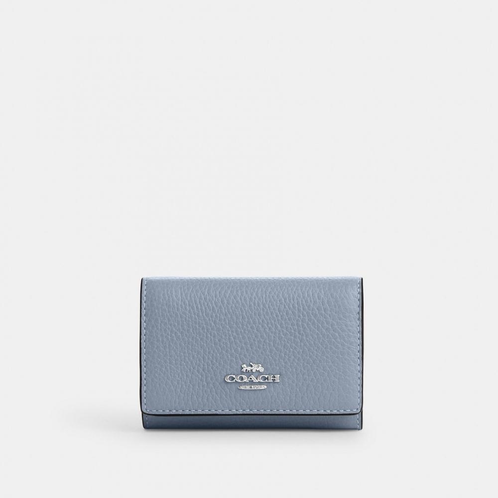 Coach Micro Wallet Silver Chalk