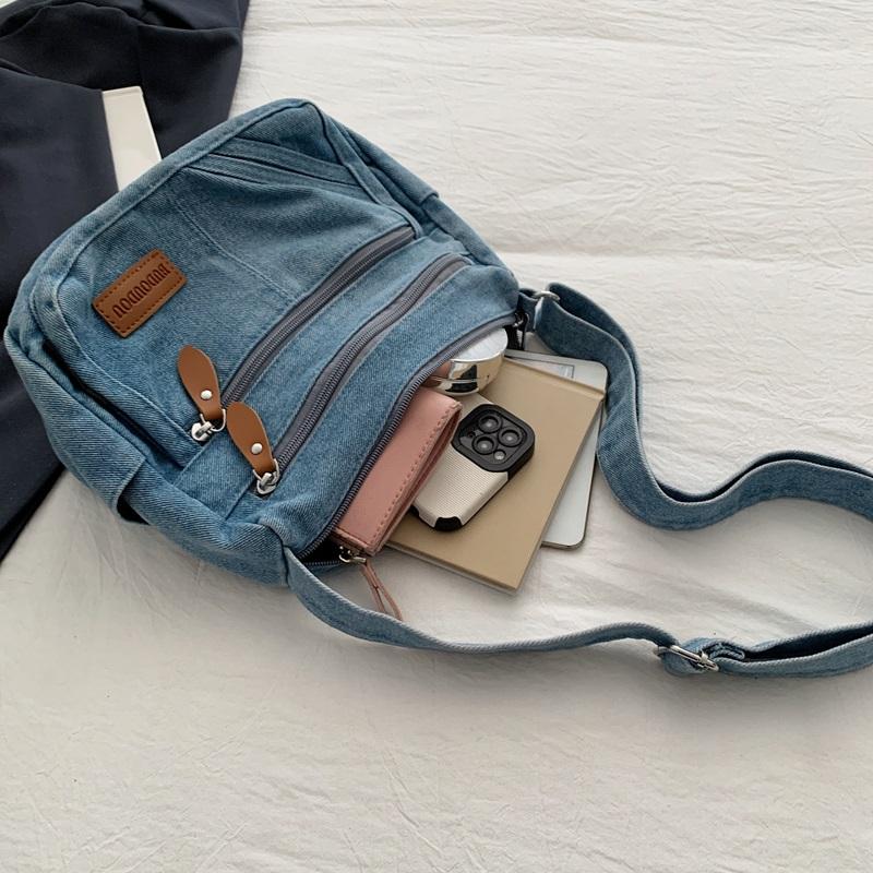 Borsa in Denim da Donna a Spalla per Pendolari Borsa a Tracolla di Grande Capacità