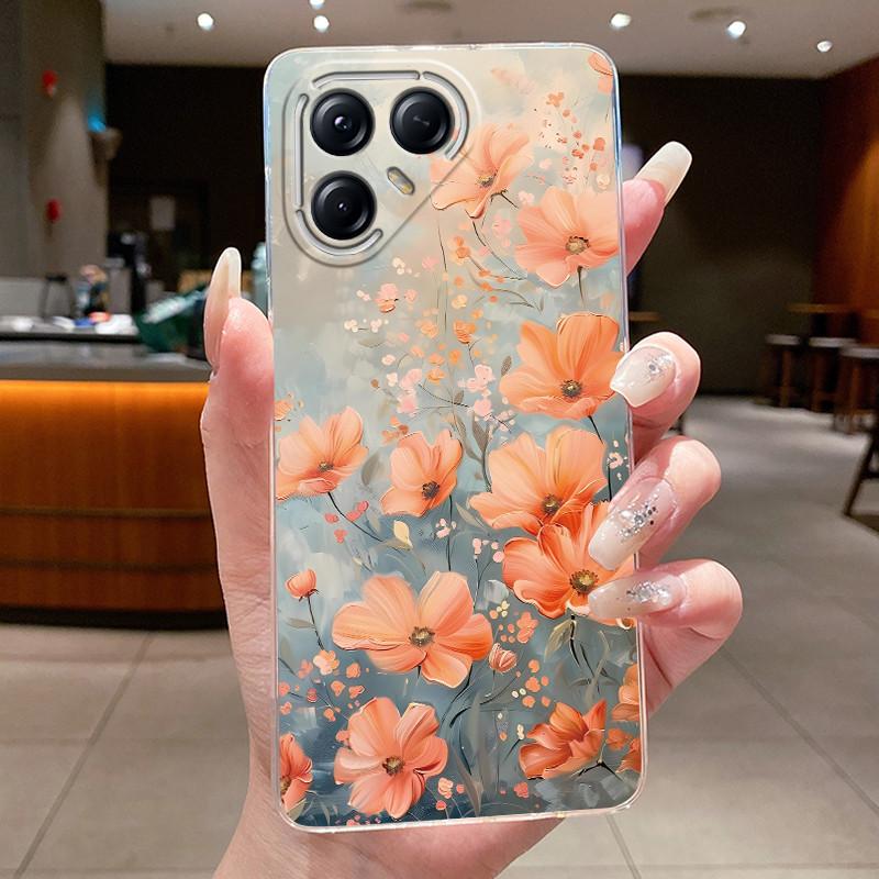 For Tecno Pova 7 Pro LJ8 Cases Pova7 Ultra LJ9 Neo LJ6 LJ7 Funda Flower Butterfly Phone Cover Soft Silicone Transparent TPU Case