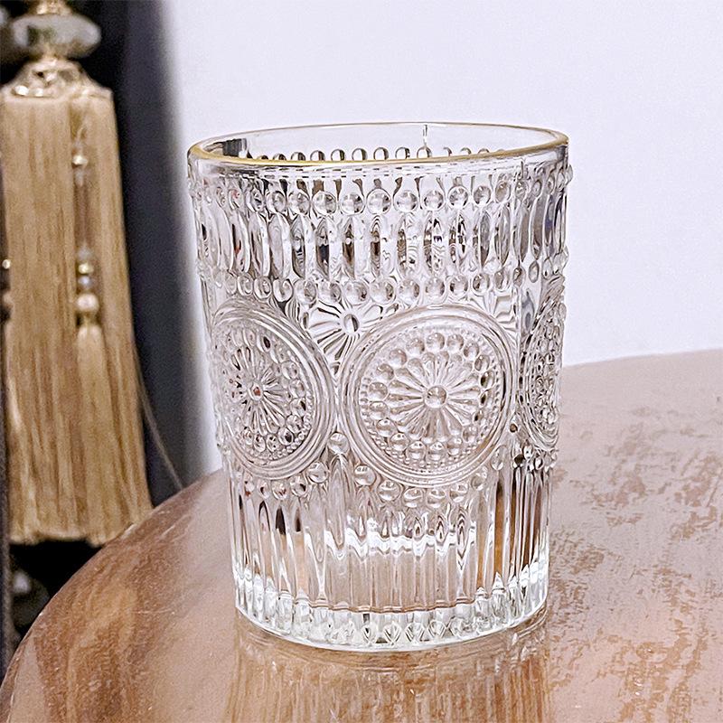 Glass Drikkekopp med Solsikkedesign - Ideell for Studenter og Sommersuvenirer