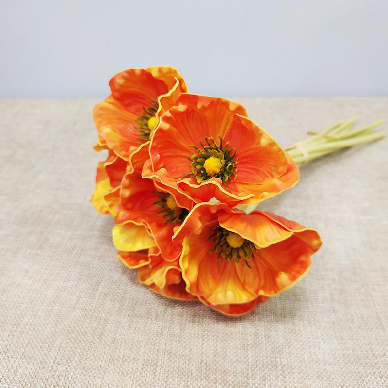 

Poppy poppy simulated flower ins decorative fake flower indoor desktop помаранчевий