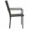 Maison Exclusive - Chaises de jardin lot de 2 Textilène acier Gris et anthracite