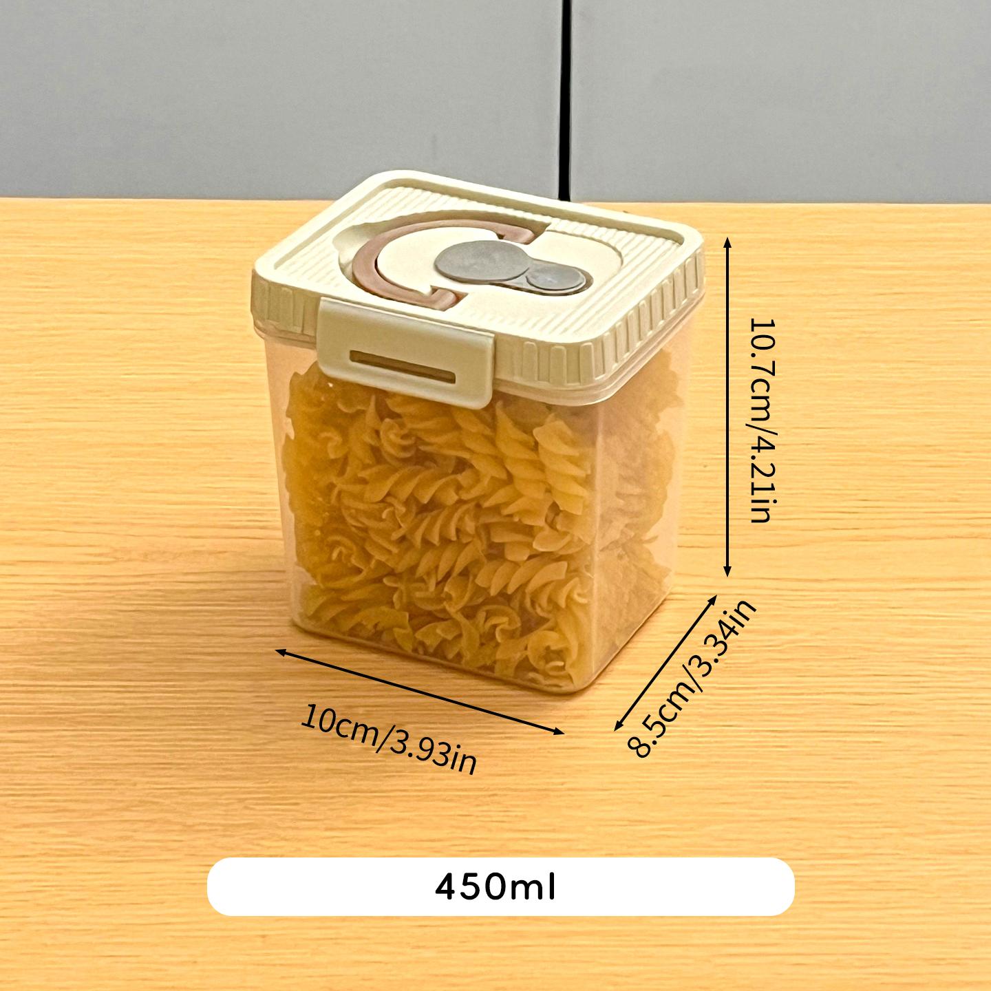 

Transparent Plastic Food Storage Box With Handle Moisture-Proof Sealed Storage Container For Noodles Grain Kitchen Crisper Box