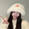 Snowman Cute Knitted Ear Cap Plush Hat Women's Plush Big Head Versatile Ear Protector Pullover Hat Keep Warm