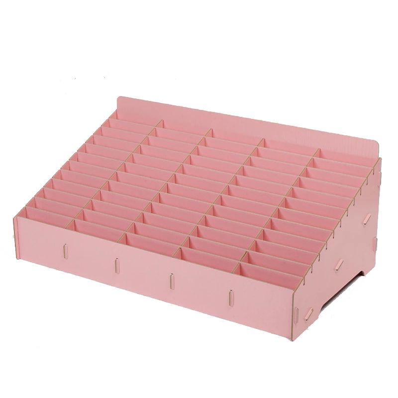 Multi-Compartment Wooden Desktop Organizer for Phones, Cables, and IDs