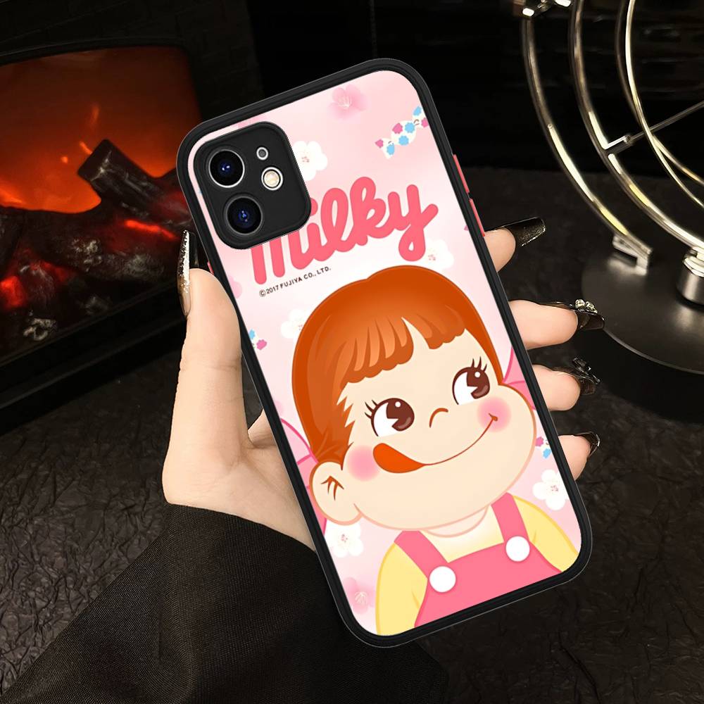 

Brand P-peko Chan Lovely Girl Phone Case For IPhone 11 12 13 14 15 16 Pro Plus X XS MAX Matte Bumper Shockproof Cover iphone 12 pro