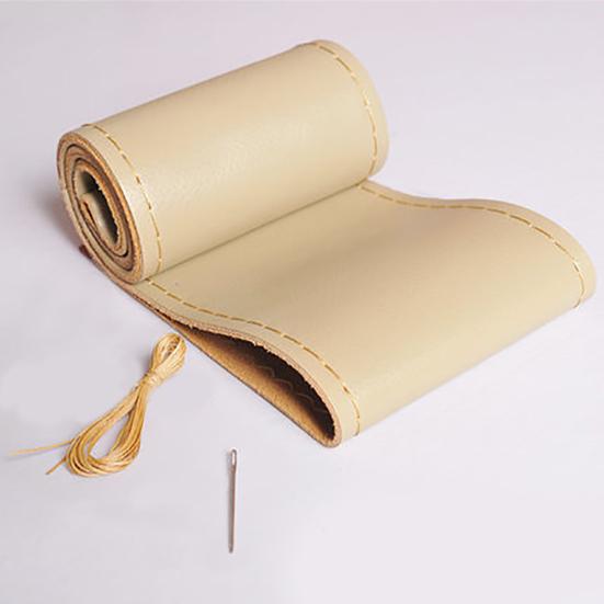 Leather Auto Steering Wheel Cover Soft Anti-slip Car Protect Sleeve