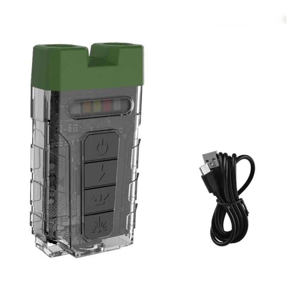 Type-C Charging Keychain Flashlight Double Light Source with Back Clip Cap Clip Flashlight Lightweight Tail Magnet Torch