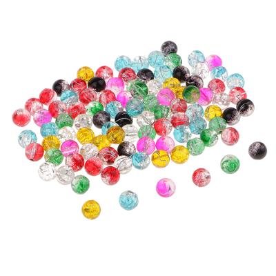 100 Stück runde Glasperlen, Abstandshalter, lose Perlen, 8 cm, für die Schmuckherstellung