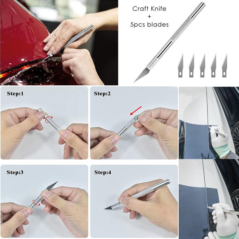 Car Vinyl Wrap Window Film Tint Application Kit with Squeegee for Wrapping Wallpaper Craft Car Accessories