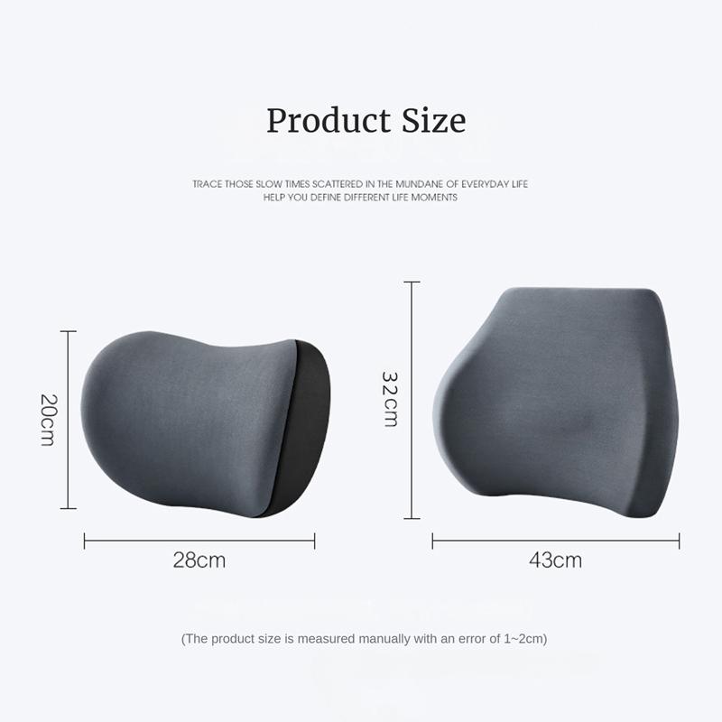 Auto Memory Foam Kopfstützkissen & Lendenkissen Nackenkissen Sitzstütze Bequem Mehrfachanwendung