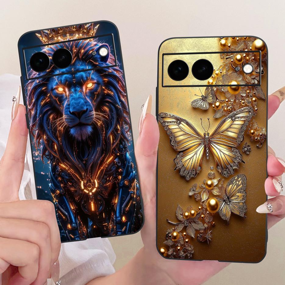 For Google Pixel 7A Case Pixel7 Pro Luxury Flower Butterfly Painted Cover Soft Silicone Case For Google Pixel 7 Pro Pixel7A Bags