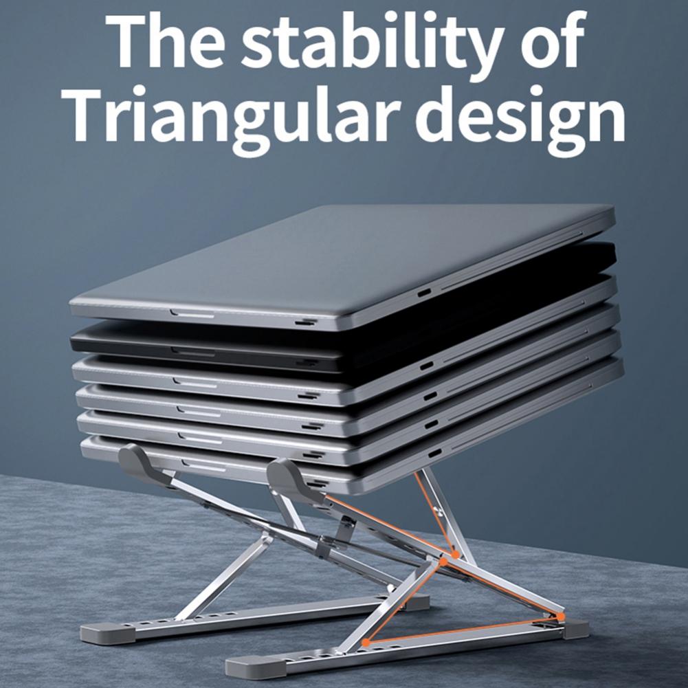 Bærbar Laptopstativ Aluminium Sammenleggbar Notebookstøtte Laptopbase Macbook Pro Holder Justerbar Brakett Datatilbehør