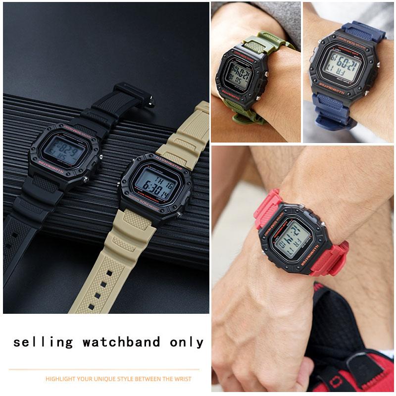Silicone watch strap  for Casio Watch Strap w-218h/ae-1200 /1100 / f-108 /sgw300 /400 /500 /w-800h / mrw-200
