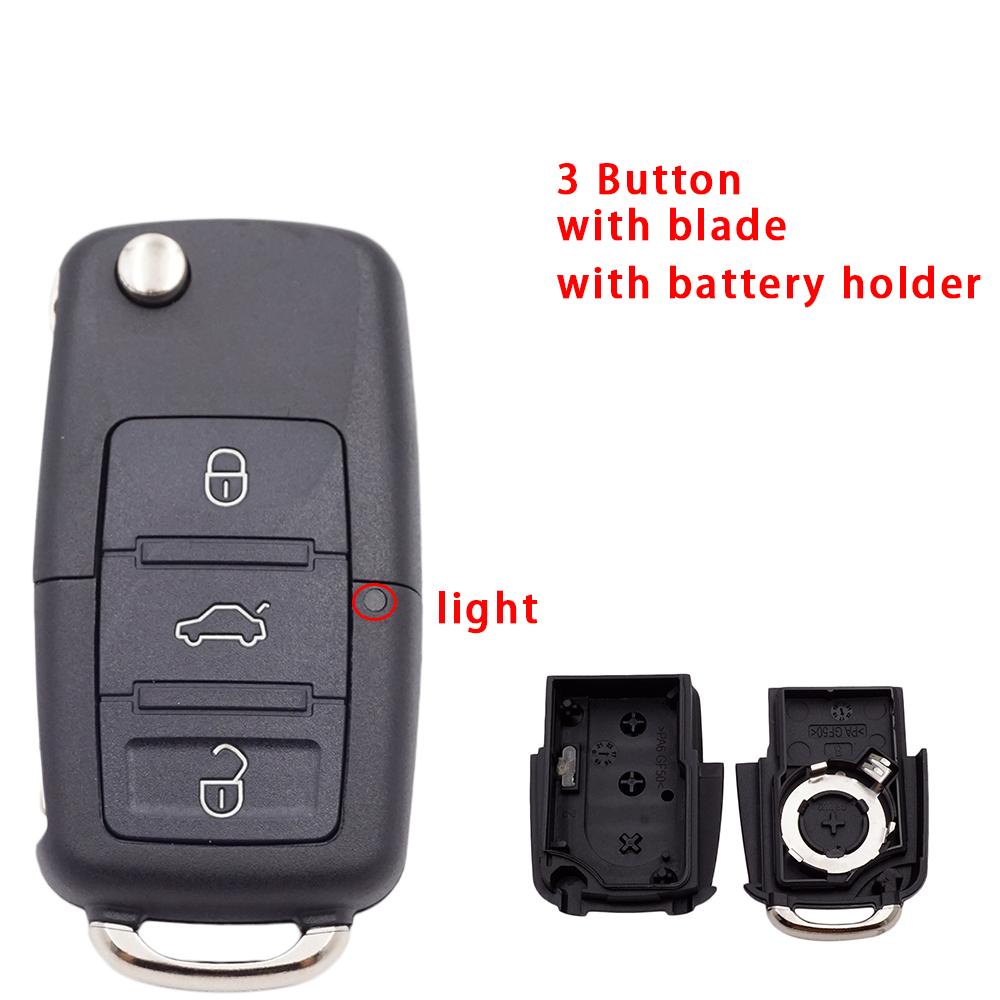 Cocolockey 2/3/4 Button Remote Flip Folding Key Shell for Vw Golf Jetta Passat Bora Sharan Touran for Seat Leon Car Accessories