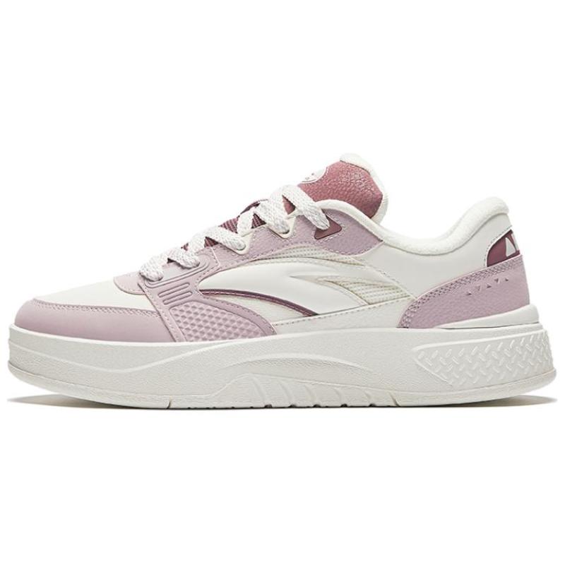 Anta Arrogant Travel Slip-Resistant Low-Top Skateboard Shoes Women s White Pink Sneakers 35.5