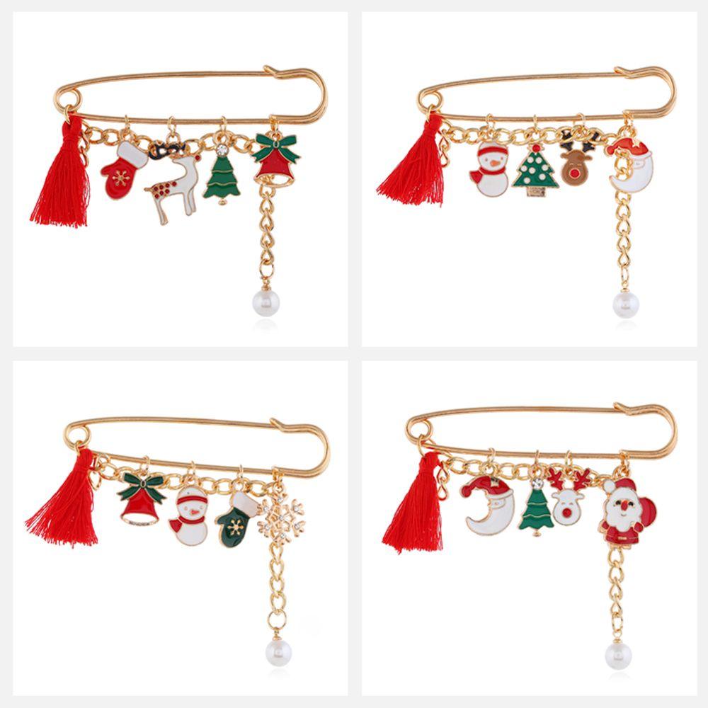 Gift Brooches Snowman Christmas Tree Enamel Badges Christmas Jewelry Christmas Brooch Xmas Pins