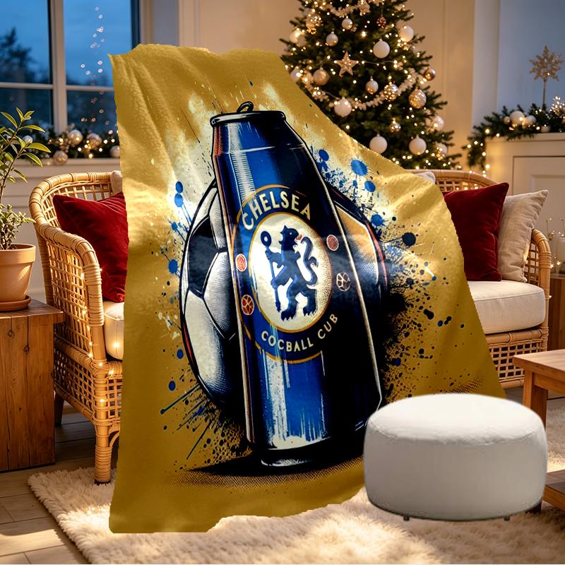 Chelsea F.C Print Blanket - Soft & Comfortable, for Bedroom, Travel, Sofa, Home Decoration - Birthday Christmas Gift for Friend