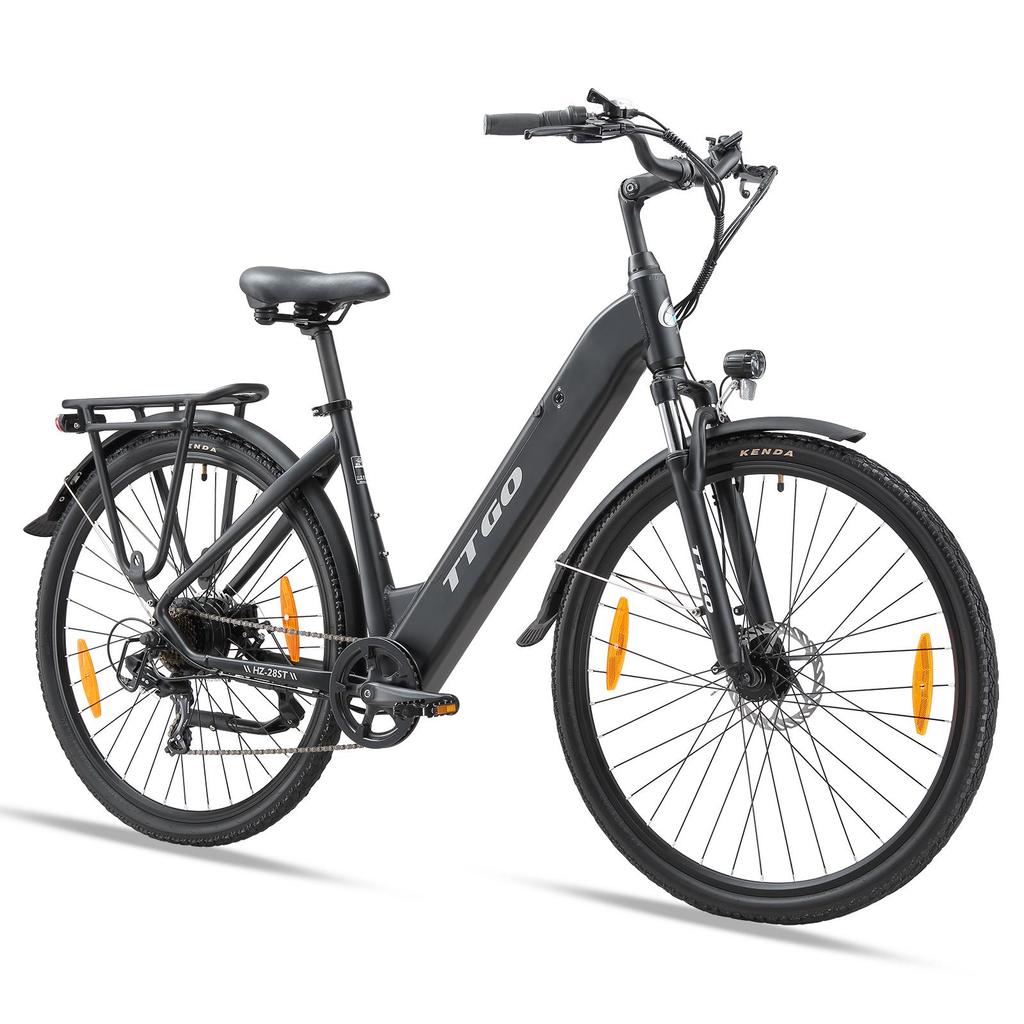 Adult Electric Bicycle TTGO HZ-28ST(C3) 250W Motor 36V20Ah Battery Max Speed 25km/h Max Range 80-120km Shimano 7 Speed City Ebike