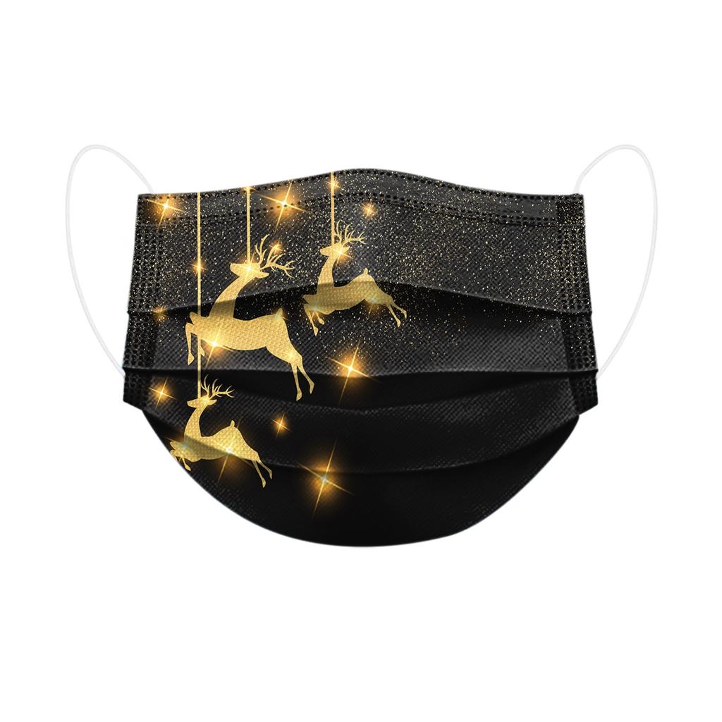 20 Stück Gesichtsmaske für Erwachsene Einweg-Gesichtsmaske Weihnachten 3D-Druck 3-lagig Ohrschlaufe Unisex Mundschutz Mascarillas Kinder Maske